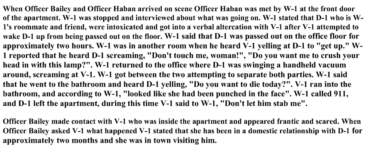 willsommer's tweet photo. Here's the police report for the Tuesday arrest of Students for Trump founder and MAGA influencer @RyanAFournier on domestic violence charges, as first reported by @DefectorMedia. 

"D-1" is Fournier, "V-1" is his girlfriend. https://t.co/wuGHLiTa9I
