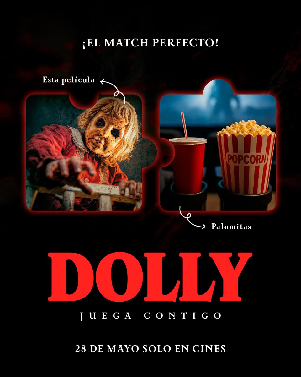 BFdistribution's tweet photo. Dolly ya está lista para jugar…
la pregunta es: ¿tú también? 👀

Lleva a tu amix que dice “yo no me asusto” y comprobemos cuánto le dura 💀

🔪 DOLLY Juega Contigo, HOY, solo en cines 🍿

#Dolly #bfdistribution #terror https://t.co/zXVSGxH4w1