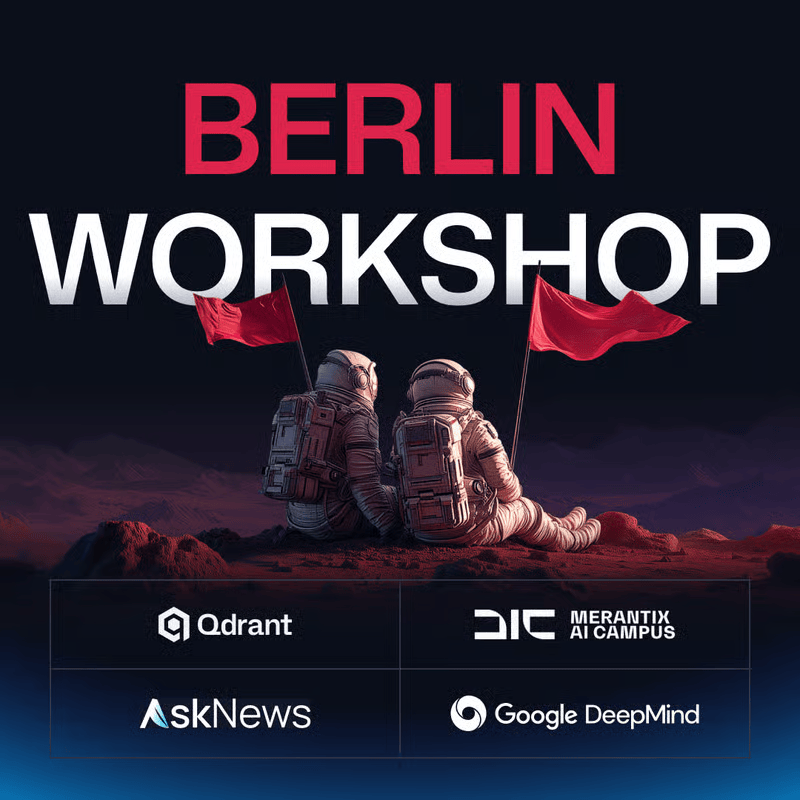 qdrant_engine's tweet photo. Berlin folks 🇩🇪

Join us for an evening focused on AI retrieval, agents, and modern search systems.

We’ll be at the event below discussing how retrieval is evolving in the age of agents, production RAG, memory systems, and vector search: https://t.co/zTuvAQ5UrM

And we’re not stopping there - later the same day, we’re also hosting our Vector Space Meetup: Retrieval in the Age of Agents at the same location!

Expect great discussions, networking, and builders from across the AI ecosystem.

Meetup link: https://t.co/BnEdTYQ3uT

See you in Berlin 🙌