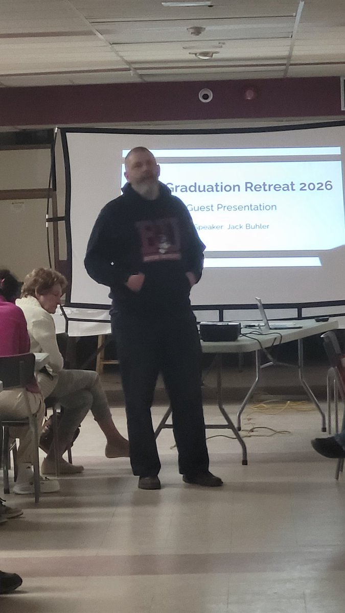frjohnlemire's tweet photo. Today, I welcomed the 2026 grad class from O'Gorman High School to St. Anthony's for their grad retreat. I was happy to open the day in prayer &amp; share some words. Jack Buhler, a recent grad, shared some life lessons he learned through his high school and university days. https://t.co/6SeG7CcWuc