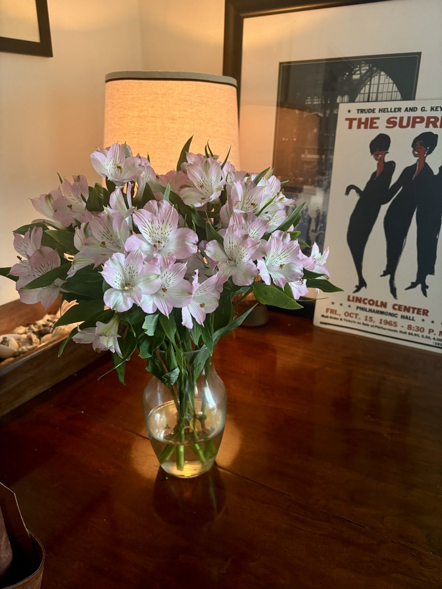 pyromanimac's tweet photo. Alstroemeria lillies in the vase this week 💐 https://t.co/RbAaF2nxpn