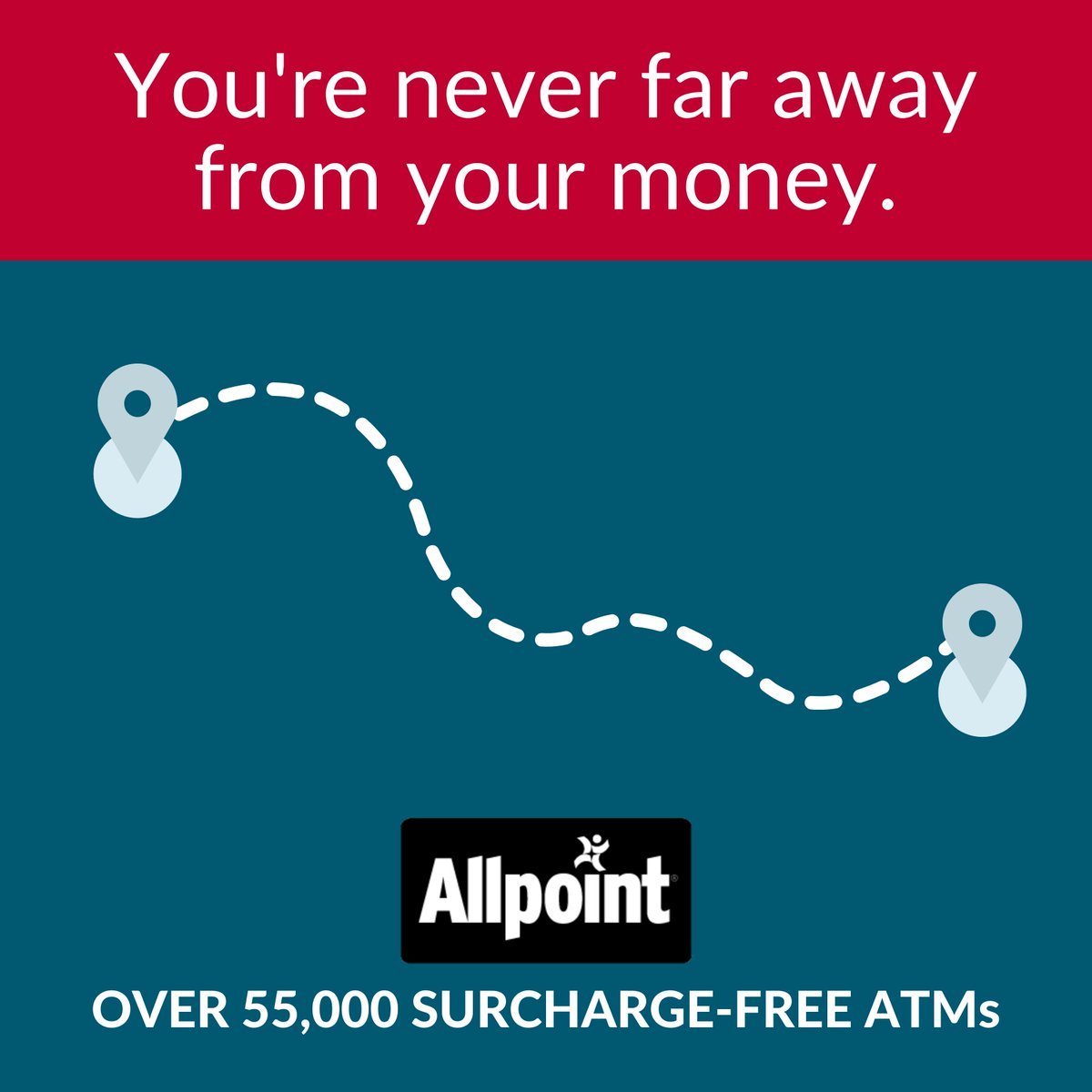 TDECU's tweet photo. As a #TDECU Member, you can make free withdrawals at any of Allpoint's 55,000 ATM locations. 💵 To find one near you, visit: https://t.co/PRuKLYPy9c #atm #atmwithdrawal #atmdeposit #atmnearme https://t.co/ImD8S6vOWH