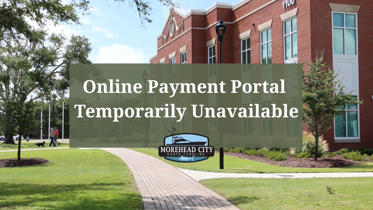 MoreheadCityGov's tweet photo. Morehead City is experiencing issues with our online utility payment portal. We are working with our vendor to address the issue.

You can find details on how to make payments in the meantime on our website: https://t.co/SSehFKgXry https://t.co/VrGqk1Us8l