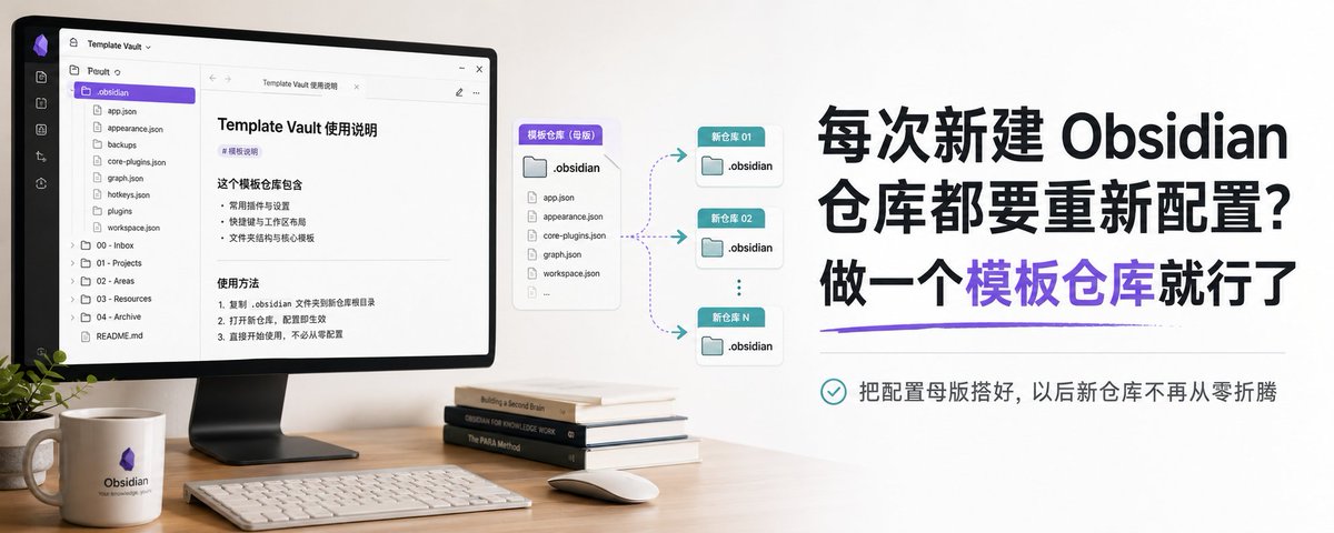推荐用「模板仓库」解决 Obsidian 重复配置问题。 因为 Obsidian 的插件、主题、附件路径、Claudian 和 Codex ...