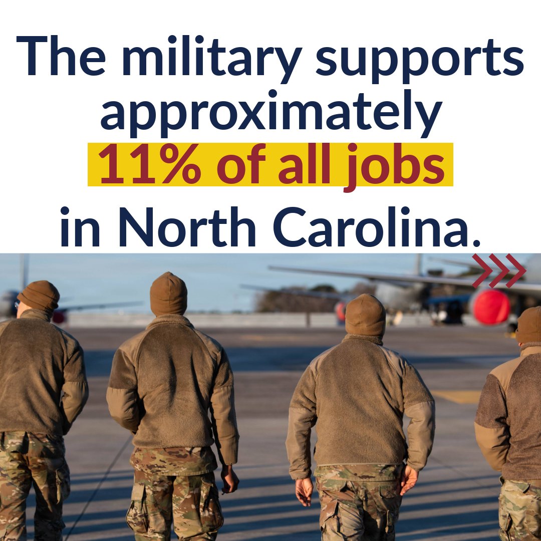 NCDMVA's tweet photo. May is #MilitaryAppreciationMonth

#DIDYouKnow The military doesn’t just serve our nation — it also drives major economic impact right here in North Carolina. https://t.co/98DyPbCIXf