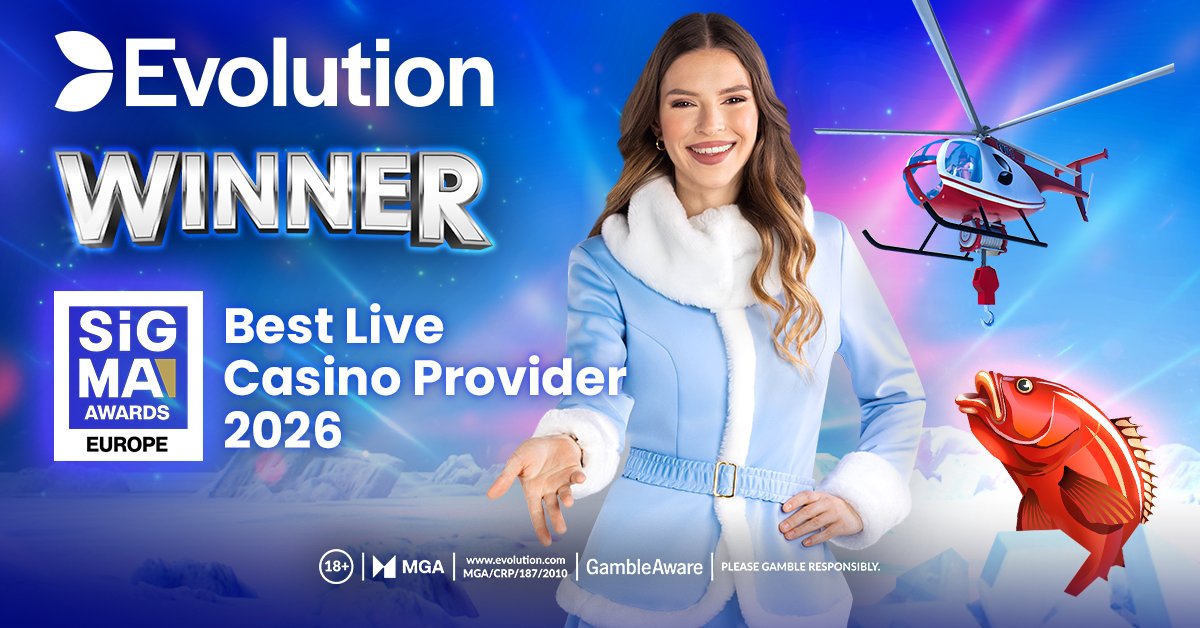 Evo_global's tweet photo. We’re proud to be named Best Live Casino Provider 2026 at the #SiGMAEurope Awards in Malta. 🏆

The award highlights Evolution’s continued leadership in delivering world-class live casino experiences across regulated markets.

Thank you to our teams, partners, and customers.

🔞 https://t.co/4f9UcDWqyc. Please gamble responsibly.