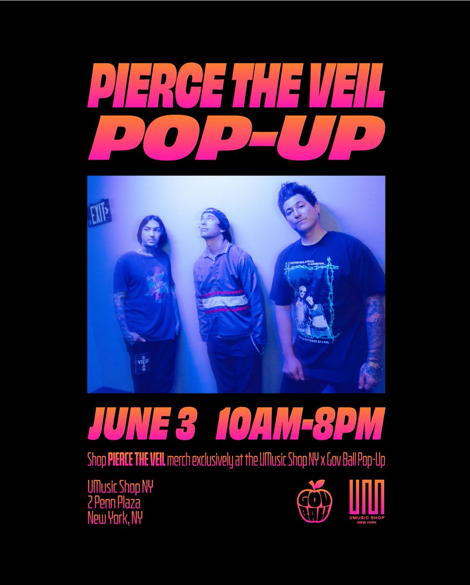 piercetheveil's tweet photo. .@GOVBALLNYC POP-UP AT @UMUSICSHOPNY https://t.co/qZQNLdRzud