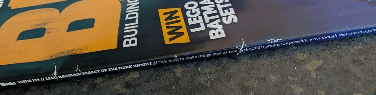 ThatThereTim's tweet photo. Yaaaay @blocksmagazine #139 arrived!!! ...oh, @RoyalMail bent it to all hell in the post so the spine is demolished/torn. 😔 https://t.co/EypMnvBznd