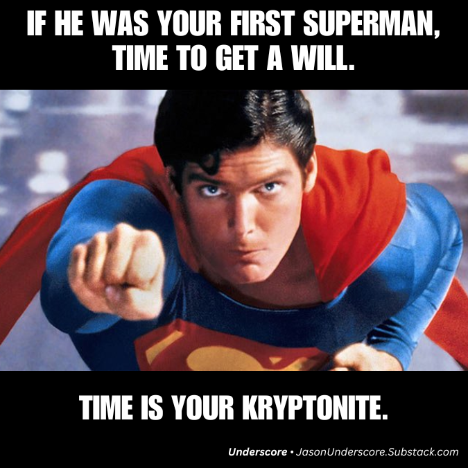 UnderscoreJason's tweet photo. My actual first was George Reeves, but that was on the old B&amp;W TV. Once Christopher Reeve donned the suit, he was my forever Superman. https://t.co/ZmgTmOxEDe