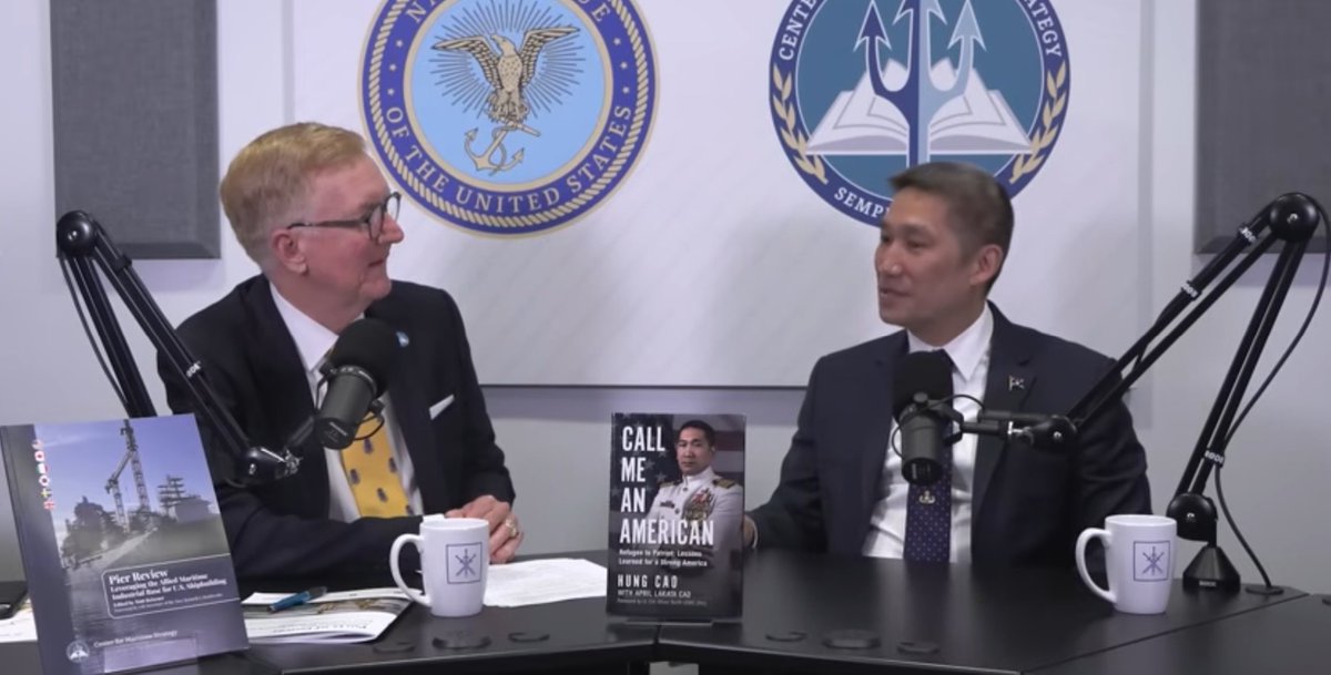 CMS_Washington's tweet photo. 🚨NEW Maritime Nation🚨

Acting Secretary of the Navy Hung Cao joins @Admiral_Foggo for a wide-ranging conversation on leadership, readiness, service and the future of the Navy and Marine Corps.

@SECNAV @HungCao_VA 

Link to full episode below ⬇️ https://t.co/MCaecsZWTO