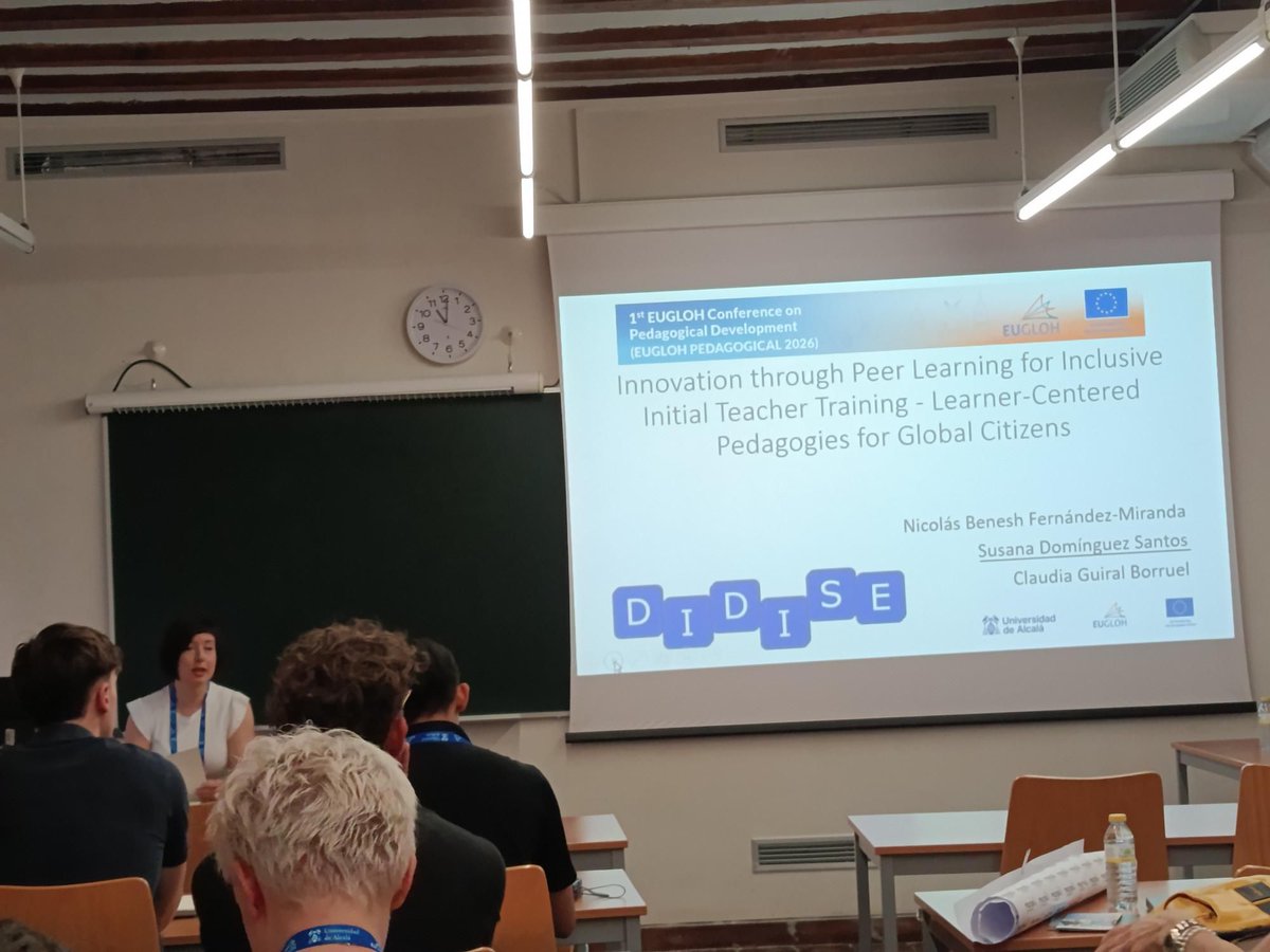 DIDISEUAH's tweet photo. No paramos! Hoy nuestro equipo ha presentado una comunicación y un póster en I EUGLOH Conference on Pedagogical Development, titled Future-Proofing Higher Education sobre nuestro trabajo en Practicum, Formación Inicial y Educación Inclusiva https://t.co/UymrdZvgpw