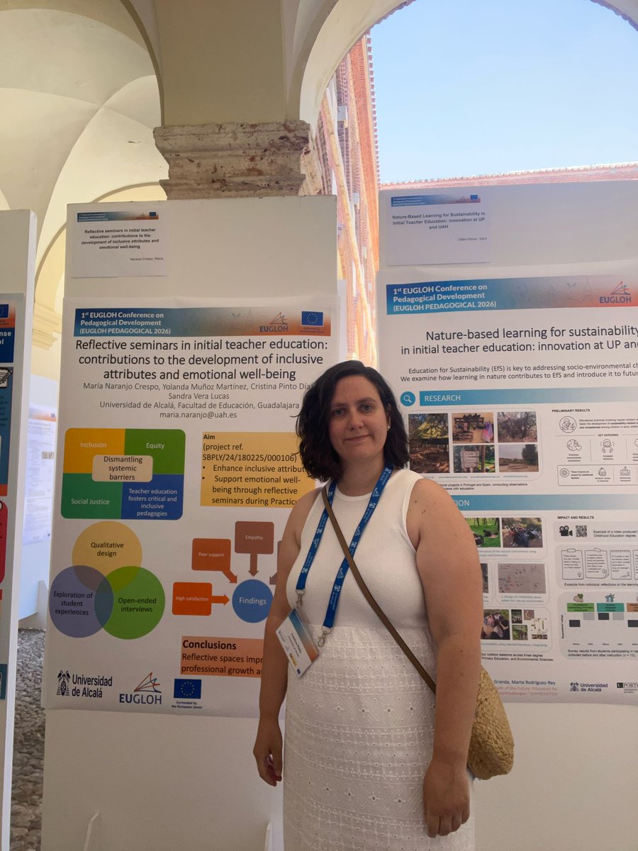 DIDISEUAH's tweet photo. No paramos! Hoy nuestro equipo ha presentado una comunicación y un póster en I EUGLOH Conference on Pedagogical Development, titled Future-Proofing Higher Education sobre nuestro trabajo en Practicum, Formación Inicial y Educación Inclusiva https://t.co/UymrdZvgpw