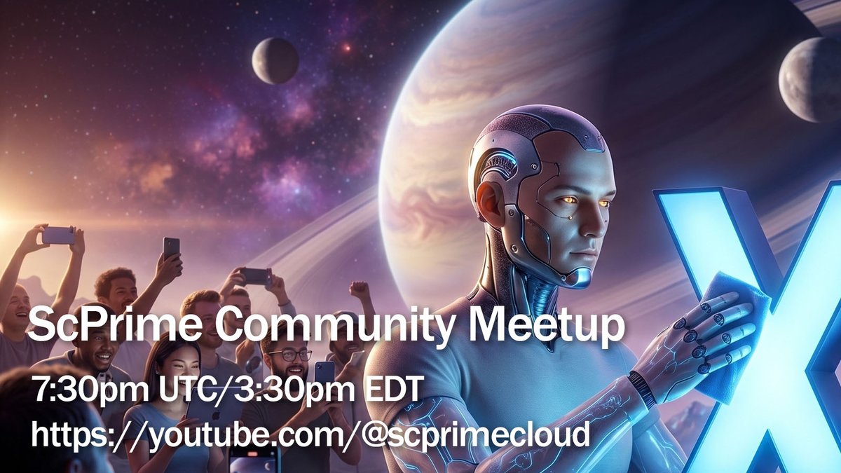 ScPrimeCloud's tweet photo. It's been a minute
Come to a community meetup today and learn what we've been building for the last few months. It's pretty ginormous (if you like S3 compatible object storage). we'll be on youtube with a community discussion in the discord 

https://t.co/wifnvopCSJ 
https://t.co/JcuyBrM6JN
