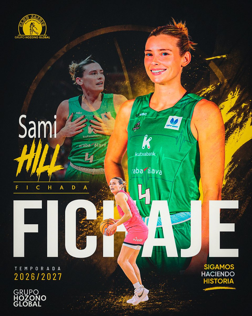 CBJairis's tweet photo. 𝘽𝙞𝙚𝙣𝙫𝙚𝙣𝙞𝙙𝙖, 𝙎𝙖𝙢𝙞! 💛✍🏼

¡Sami Hill (@SamiHill4) jugará en el Hozono Global Jairis la próxima temporada!

La exterior canadiense, de 31 años y 1.77m de altura, llega tras tres temporadas en Araski

📝 Noticia completa👇
🔗 https://t.co/MetdaAJ6NA https://t.co/RYa4iCKUZE