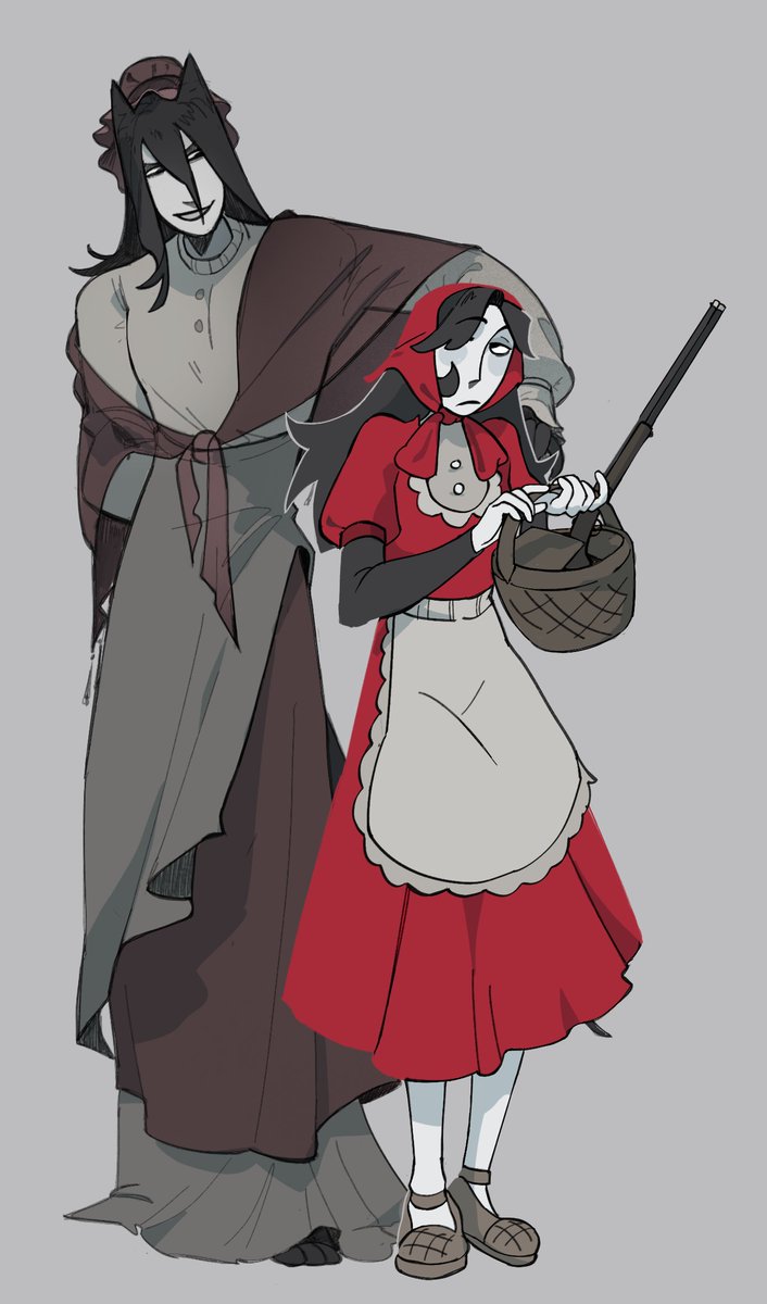 _ladno____'s tweet photo. I plan to draw an animation based on this art, it seems like a good idea :> 
Translation: The Red Wolf and the Grey Cap
#art #digitalart https://t.co/JsFJWYg13I