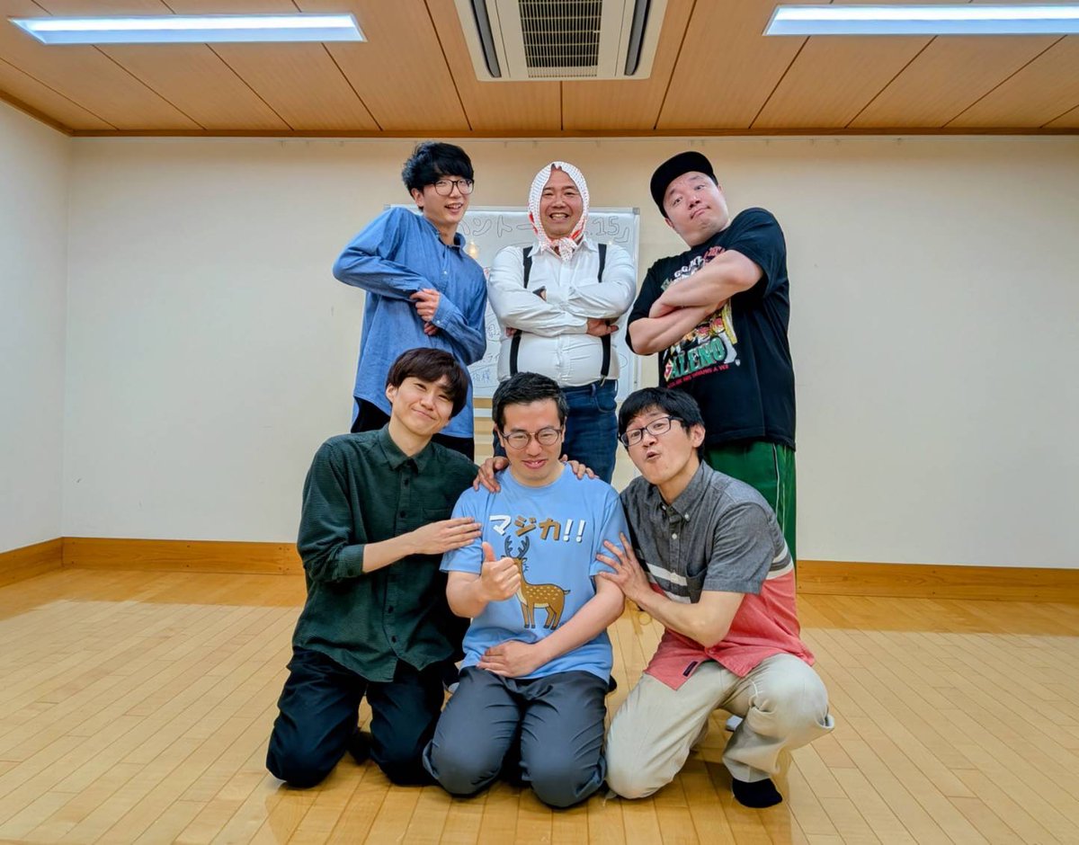 wada318's tweet photo. 本日はメルヘントークでした！🙇✴　
ご来場ありがとうございました⤴️
ゲストのバジルバンバンジー長友くん、オカネモワキタKINありがとうございました！！✴

皆さん面白トーク満載✊
僕はMORIYAMAさんの【ほっかむりおじさん】の完コピ披露させて頂きました！

清々しい～笑
次回もぜしり😊 https://t.co/R9uh6XN1DJ