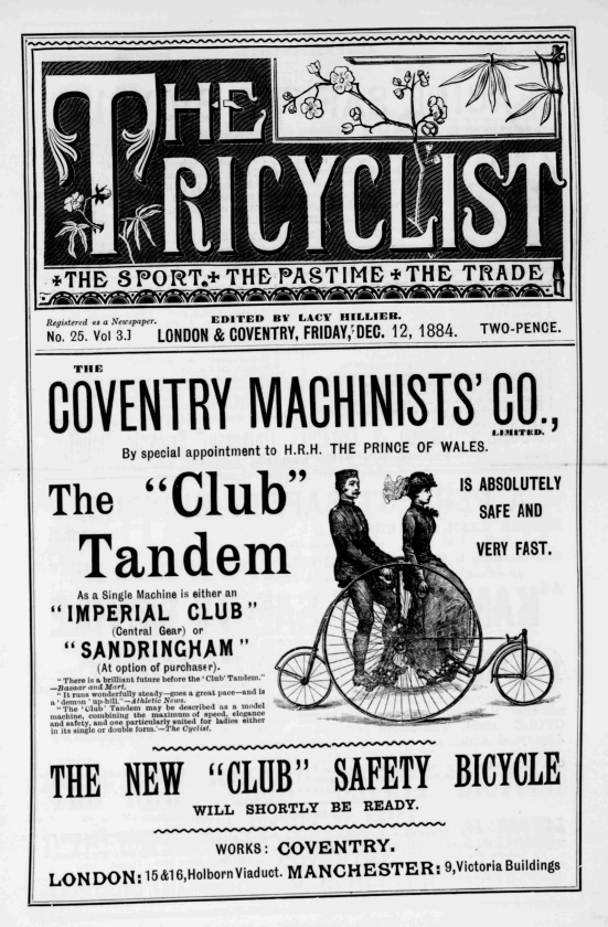 BNArchive's tweet photo. Published at a time when Britain was producing more tricycles than bicycles, our new title this week The Tricyclist captures the popularity of the tricycling world. Its editor, George Lacy Hillier, was a famed British cyclist. Discover more https://t.co/GmtdqFJrNd #CyclingHistory https://t.co/fJAMISeVvz