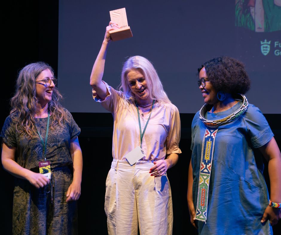 13thparish's tweet photo. 🏆️ And the Pâssemithe de Jèrri Award goes to... 

🎉 Vraiqu’sie, made by The Vraiqu'sie Collective 🎉 

✨️ Special Mention
Quicksand, directed by Rebecca Coley 

Jury: Mick Hannigan 

📸 Leilani Vibert 

@JsyArtsCentre @CIPJersey @GovJersey @JsyFoundation @MertonResort https://t.co/F727KUXaOo