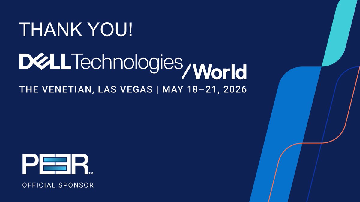 PeerSoftware's tweet photo. Great conversations at Dell Technologies World 2026 where @PeerSoftware showcased how active-active global file services enable always-on access, seamless storage interoperability, edge data control, and AI data orchestration. For a deeper dive visit:
https://t.co/di6yuzp5MZ https://t.co/S5Yb2c0WHv