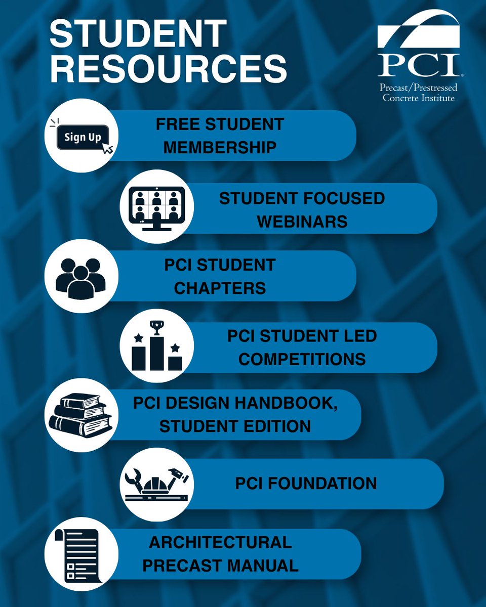 PCIprecast's tweet photo. Get ready to build your future with PCI! Did you know PCI offers free student membership packed with perks? Get discounts on select textbooks &amp; events, explore student competitions, learn how to start a PCI student chapter, and more. Explore today: https://t.co/60lTSw6CnU https://t.co/7LUo0FjCg1