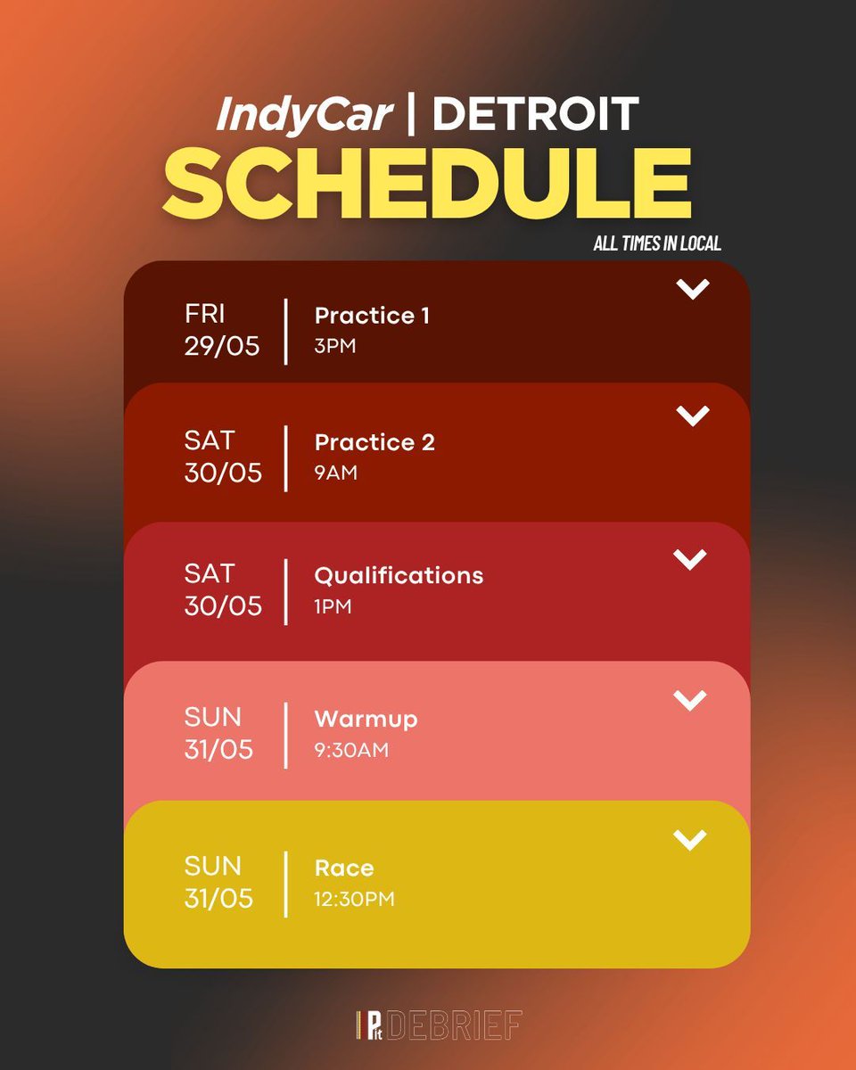 PitDebrief's tweet photo. IndyCar is heading to Detroit! 🇺🇸

After the drama of the Indy 500, the championship now moves to the streets of Detroit for another packed race weekend. Check out the full schedule here!

#IndyCar #DetroitGP #Motorsport https://t.co/bCGUHUSMz3