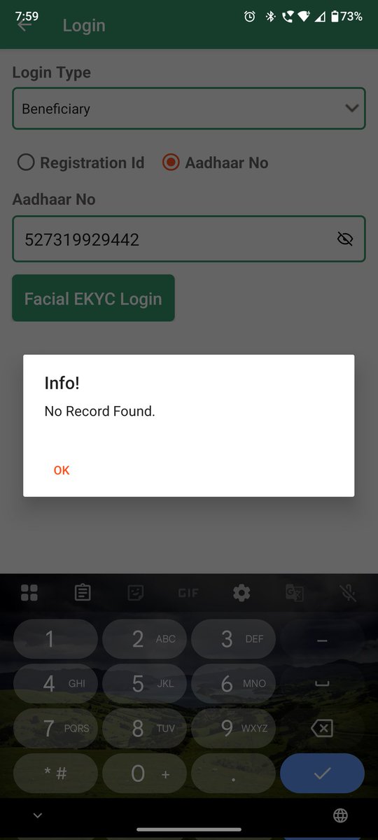 pratikmori94's tweet photo. @pmkisanofficial @OfficeofSSC @DDKisanChannel @AkashvaniAIR @MyGovHindi @mpbhagirathbjp @icarindia @mopr_goi @CSCegov_ I tried login to the app and it says no record found https://t.co/OlrHVeiSs8