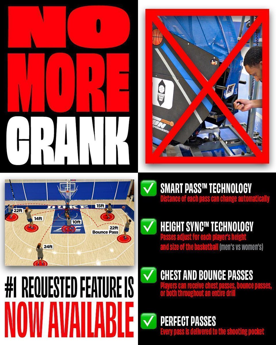 shootaway's tweet photo. Coaches have been asking for this for years and it is now only available ONLY on The Gun 14X Smart Pass.

No more crank.

This is the upgrade the game has been waiting for: https://t.co/XQkPDDvskp https://t.co/6DvS01MDWE