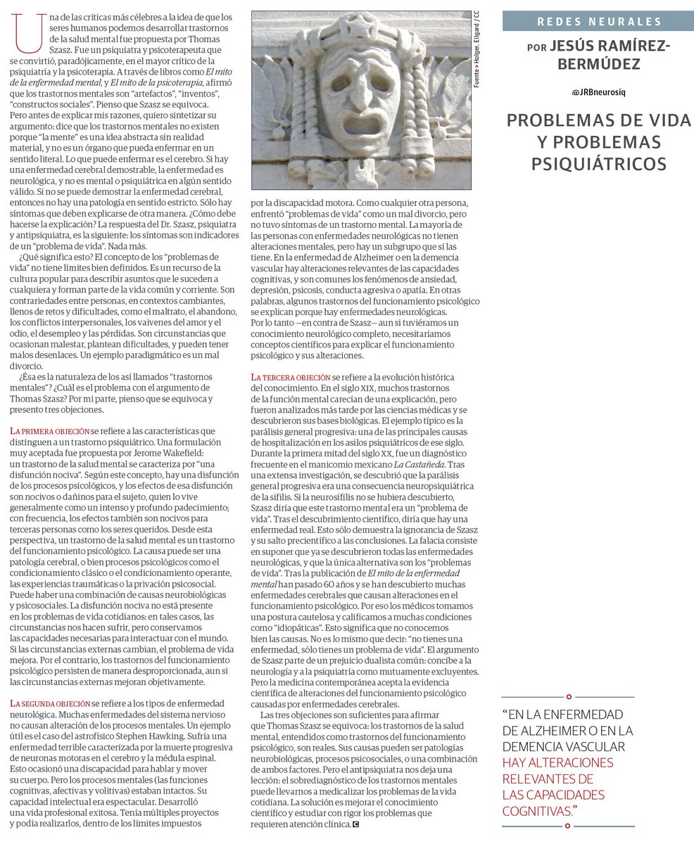 JRBneuropsiq's tweet photo. Una de las críticas más célebres a la idea de que los seres humanos podemos desarrollar trastornos de la salud mental fue propuesta por Thomas Szasz. Fue un psiquiatra y psicoterapeuta que se convirtió, paradójicamente, en el mayor crítico de la psiquiatría y la (1/8) https://t.co/otgdOISi3z