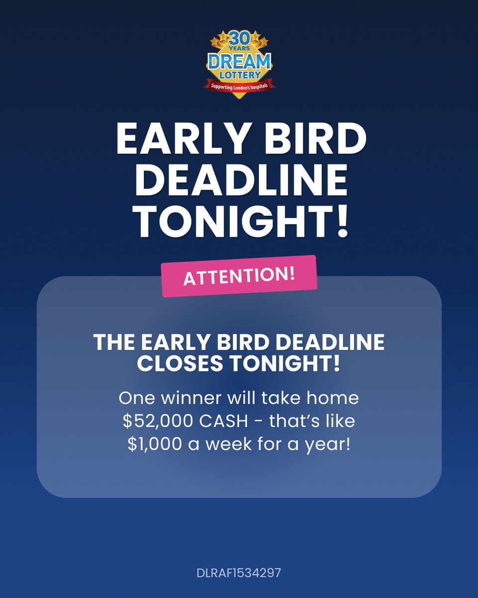 dreamit_winit's tweet photo. This is your final warning! 🚨 

The Early Bird deadline is midnight TONIGHT and $52,000 CASH is on the line! Don't miss your chance! 

Head to  https://t.co/gLUR9R5tZm RIGHT NOW and get your tickets before it's too late! ⏰🎟️💸 https://t.co/F6L0YfdEuJ