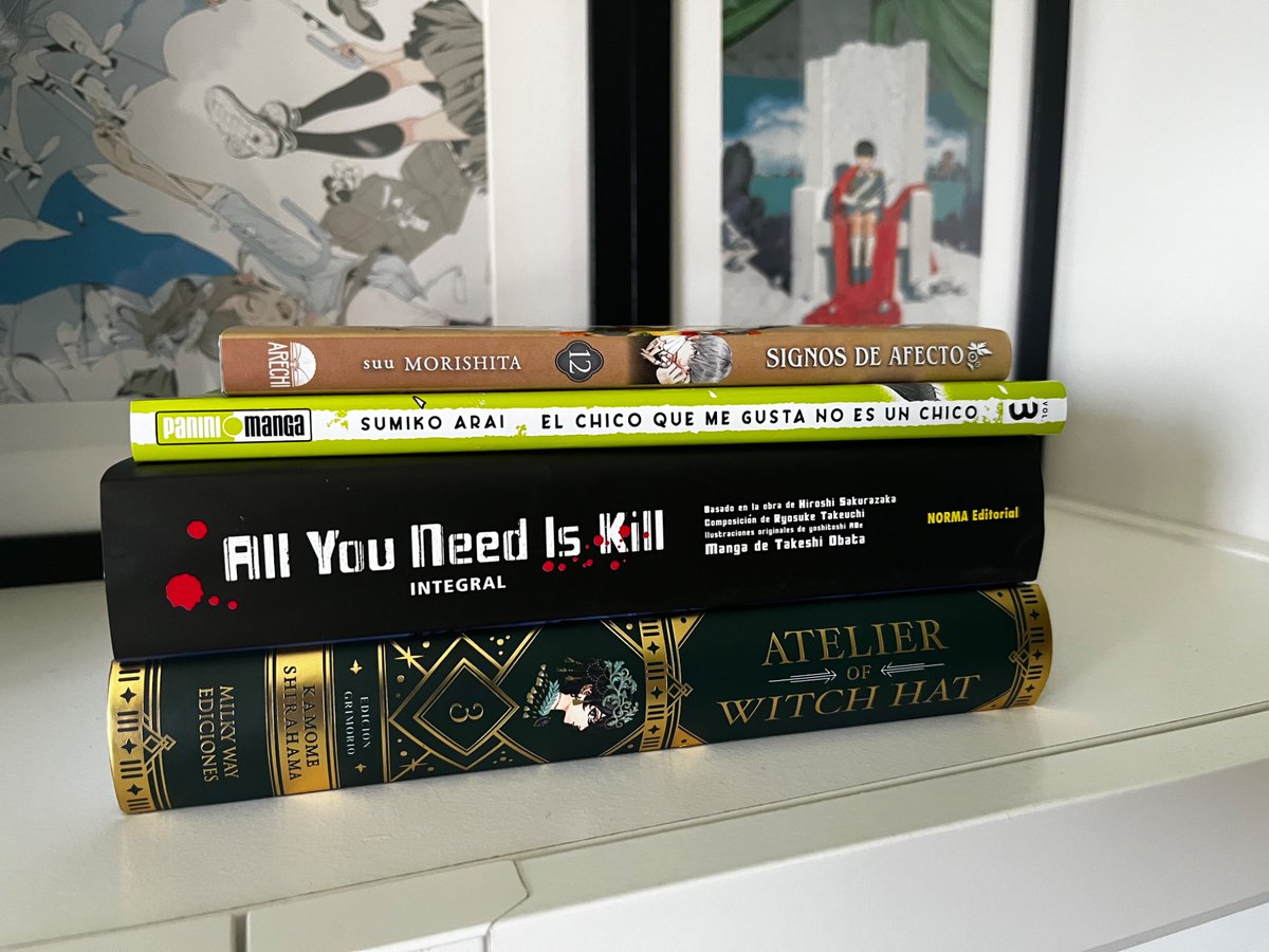 SentidoLectura's tweet photo. Tomo 3 del yuri verde!! @MangaPaniniEsp no nos hagas esperar otro año por el 4XD signos de afecto @ArechiManga que en breve tendremos nuevo tomo,All you need @NormaEdManga genial edición y la guinda del pastel Atelier @mwediciones mis 🔟 por esta edición!pedido @NfinityComics 🫶🏼 https://t.co/GCT9G8Wb0d