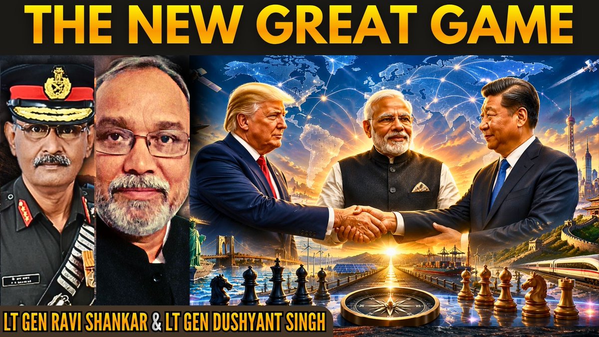 OfficialCLAWSIN's tweet photo. India–USA: The Way Forward & Thaw with China • #GoodGenerals
Date: 28-05-2026
Link: https://t.co/n2D8bLQVA6
Time: 08:00pm
India faces a delicate strategic triangle: rebuilding momentum with the United States while cautiously managing a thaw with China.
In this Episode of #GoodGenerals featuring
Lt Gen PR Shankar, PVSM, AVSM, VSM (Retd)
Lt Gen Dushyant Singh, PVSM, AVSM (Retd)
We decode India’s options on trade, defence, technology, border management, and strategic autonomy. Recent signals include India–US interim trade pact talks from June 1–4 and the 35th India–China WMCC meeting in Beijing on May 27, 2026.
#GoodGenerals #IndiaUS #IndiaChina #Geopolitics #Trump #Modi #LAC #StrategicAutonomy #QUAD #China #USA #IndianArmy #DefenceAnalysis
