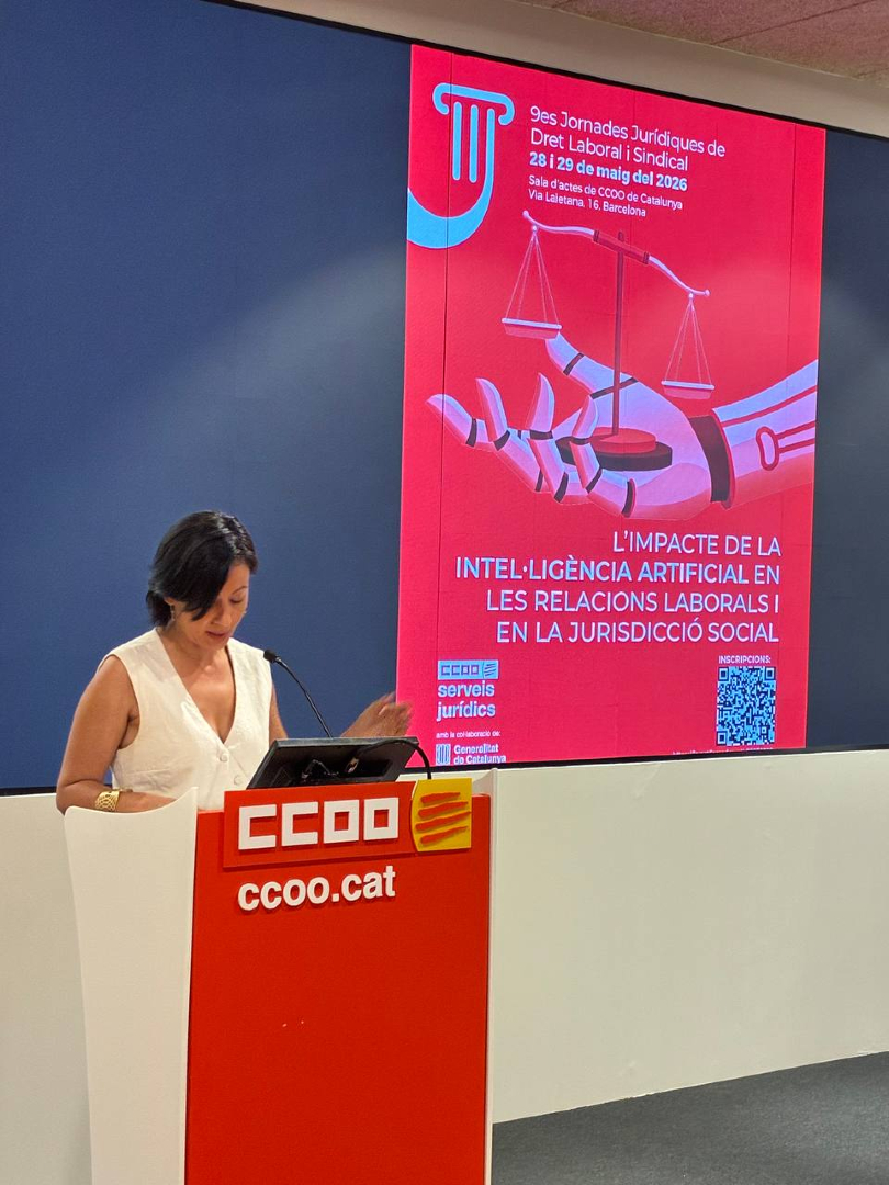 ccoocatalunya's tweet photo. L’impacte de la IA en les relacions laborals i la jurisdicció social centra les 9es Jornades Jurídiques de Dret Laboral i Sindical del @gabinetjuridic de @ccoocatalunya, que han inaugurat el conseller @miquel_samper, el catedràtic @erojotorrecilla i @belenlopezCCOO. https://t.co/pVlwGgSMS8