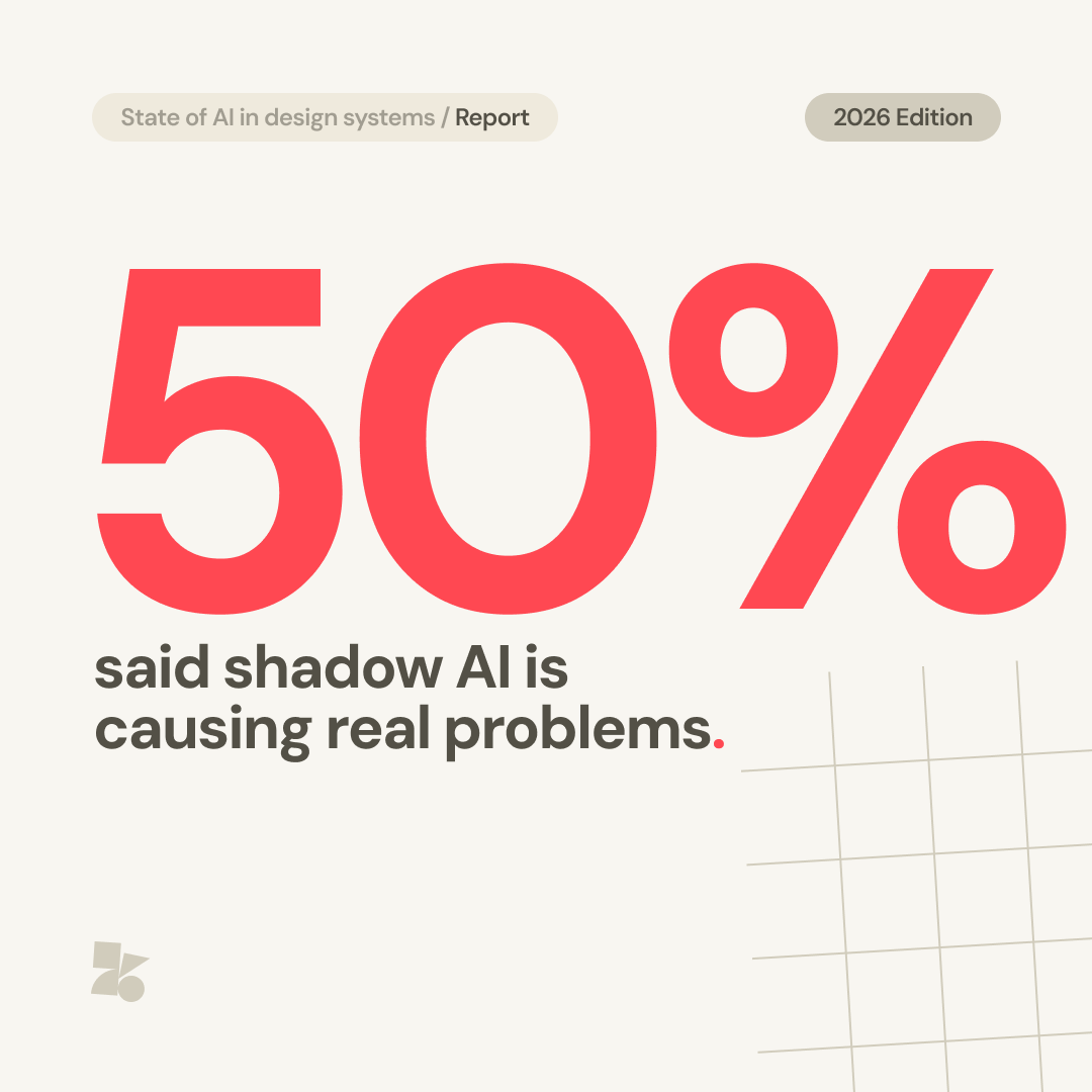 zeroheight's tweet photo. Design system practitioners have complicated feelings about AI.

Turns out, that's actually the most interesting finding.

Swipe through to see the highlights from our survey, and download the full report below 👇

https://t.co/3PDO4tBTz9 https://t.co/usOwxn3Xnl