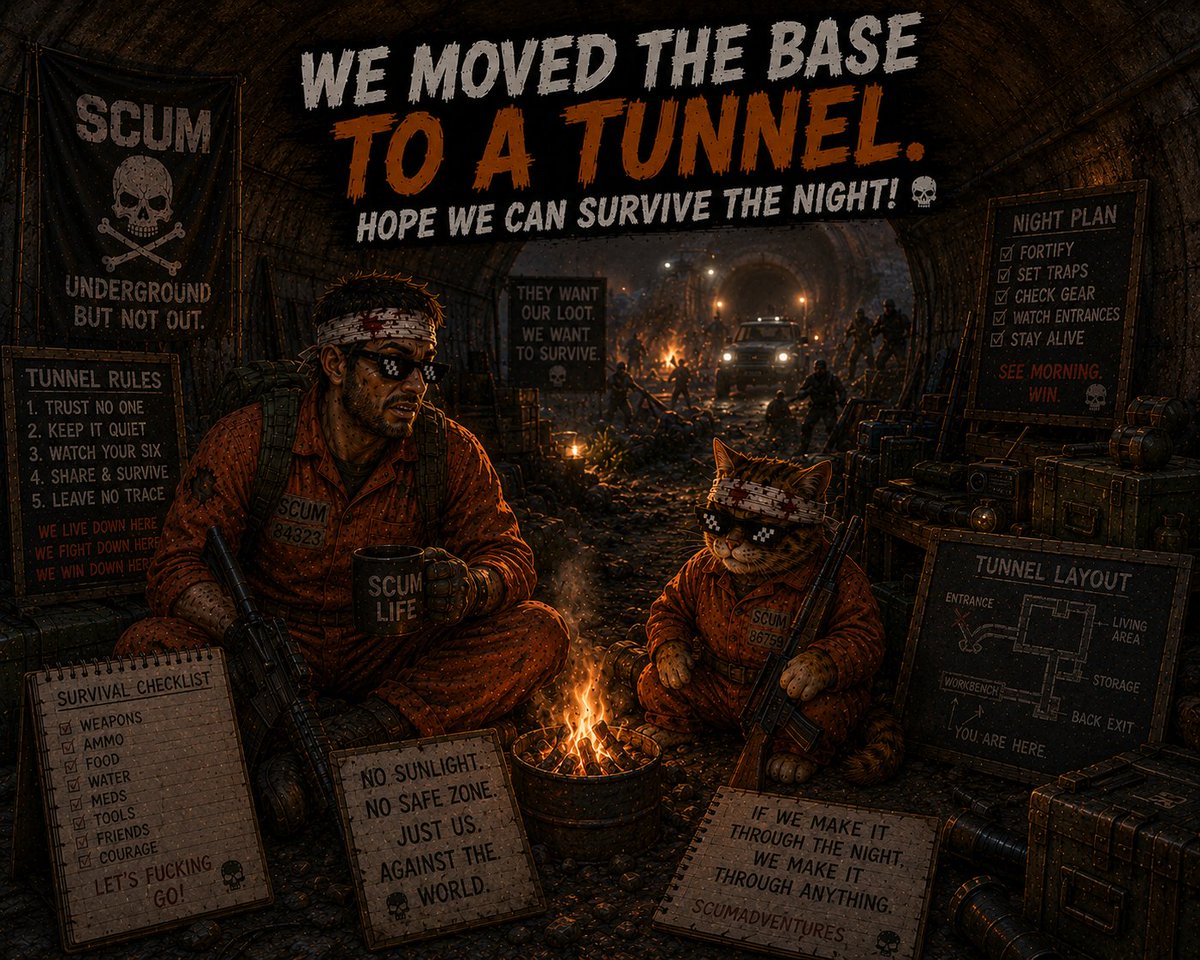 FubaredTTV's tweet photo. We have moved our base to a more secured location. I hope we can survive the night!
Coming in LIVE from SCUM island @
https://t.co/3aokOOIuWy https://t.co/DhZ8cuume8