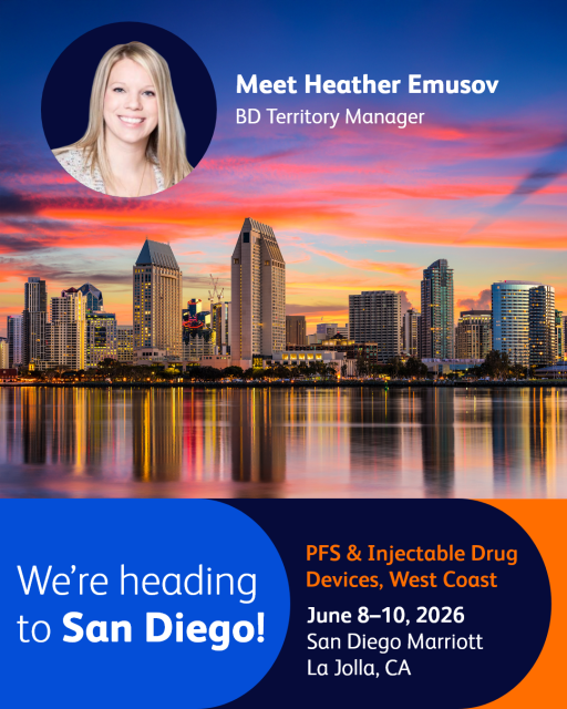 Agnes_CommComm's tweet photo. We’re excited to be at PFS &amp; Injectable Drug Devices, West Coast. Come say hello to @Heather Emusov, BD, and connect with the BD team for insightful conversations on the latest innovations in injectable drug delivery. Register here! #BDemployee https://t.co/jsc1D1nMTL https://t.co/cHnivvzQsH