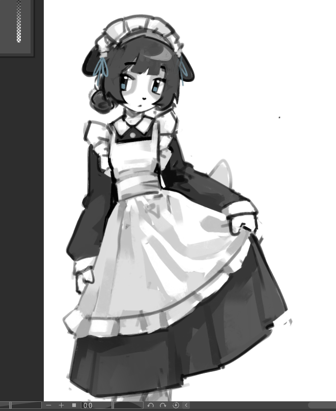 moeboid's tweet photo. another maid sketch. trying to make a fursona 
#furryart https://t.co/bnd2vNLVT3