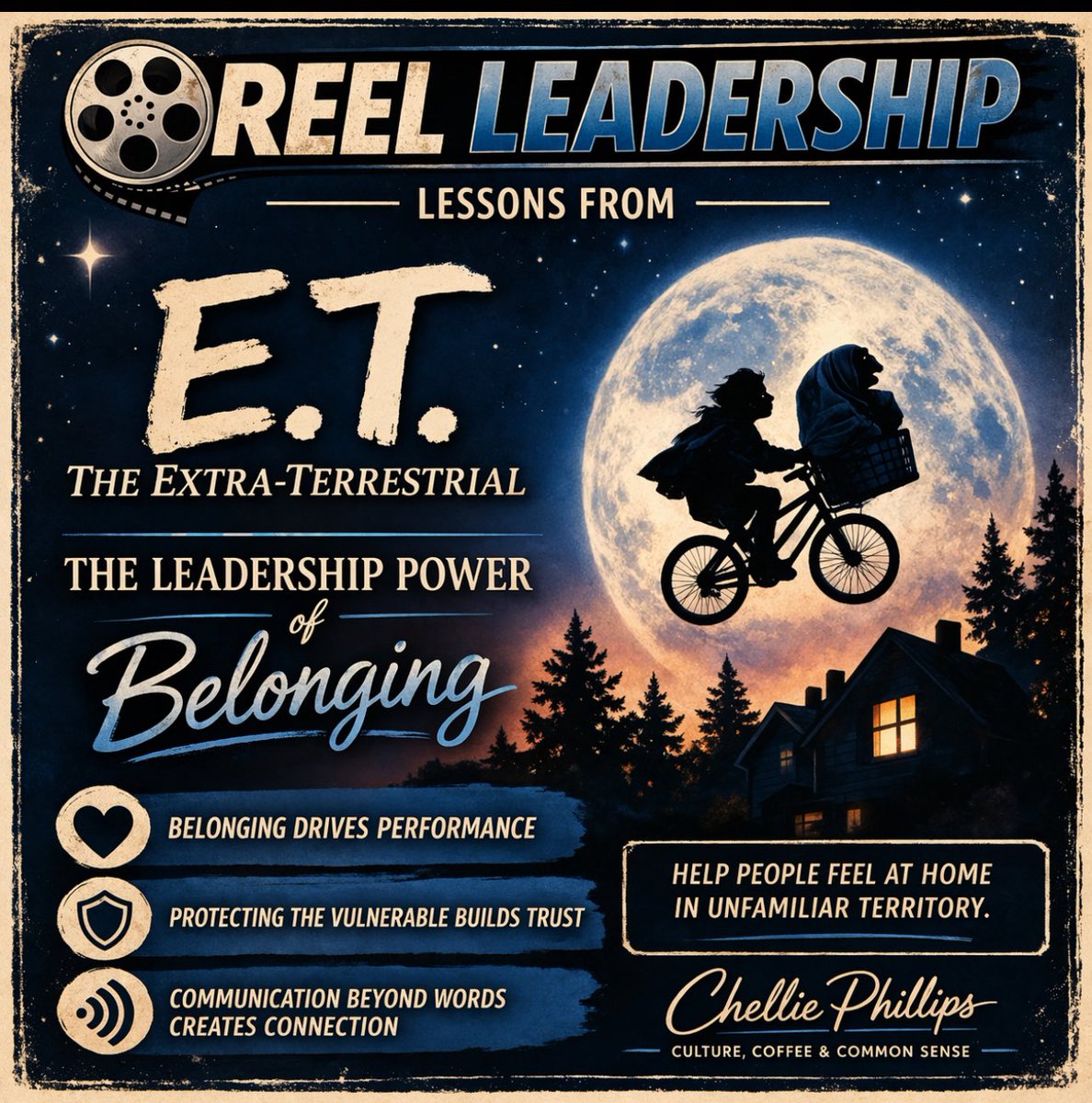 p_chellie's tweet photo. E.T. wasn’t really about aliens.

It was about belonging.

New Reel Leadership explores what this classic still teaches us about trust, empathy, and culture:

https://t.co/phgWyhKJxE https://t.co/TsLnJuq51s