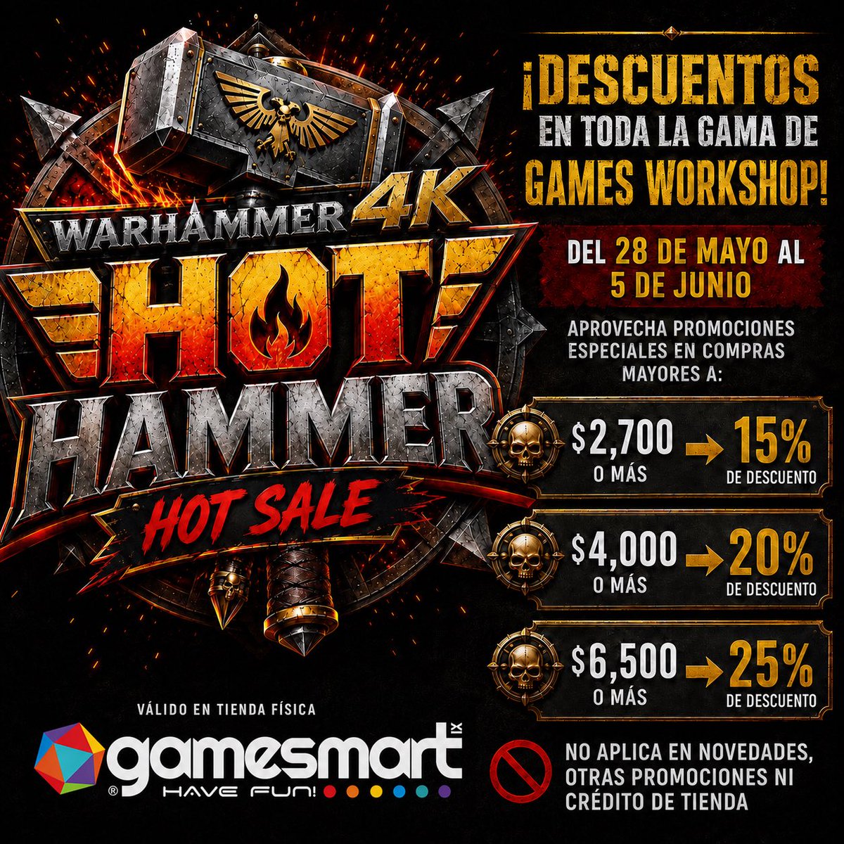 Gamesmart_mx's tweet photo. #HotDays #HaveFun #Gamesmart #Warhammer #HotHammer https://t.co/Y39GxWaso2