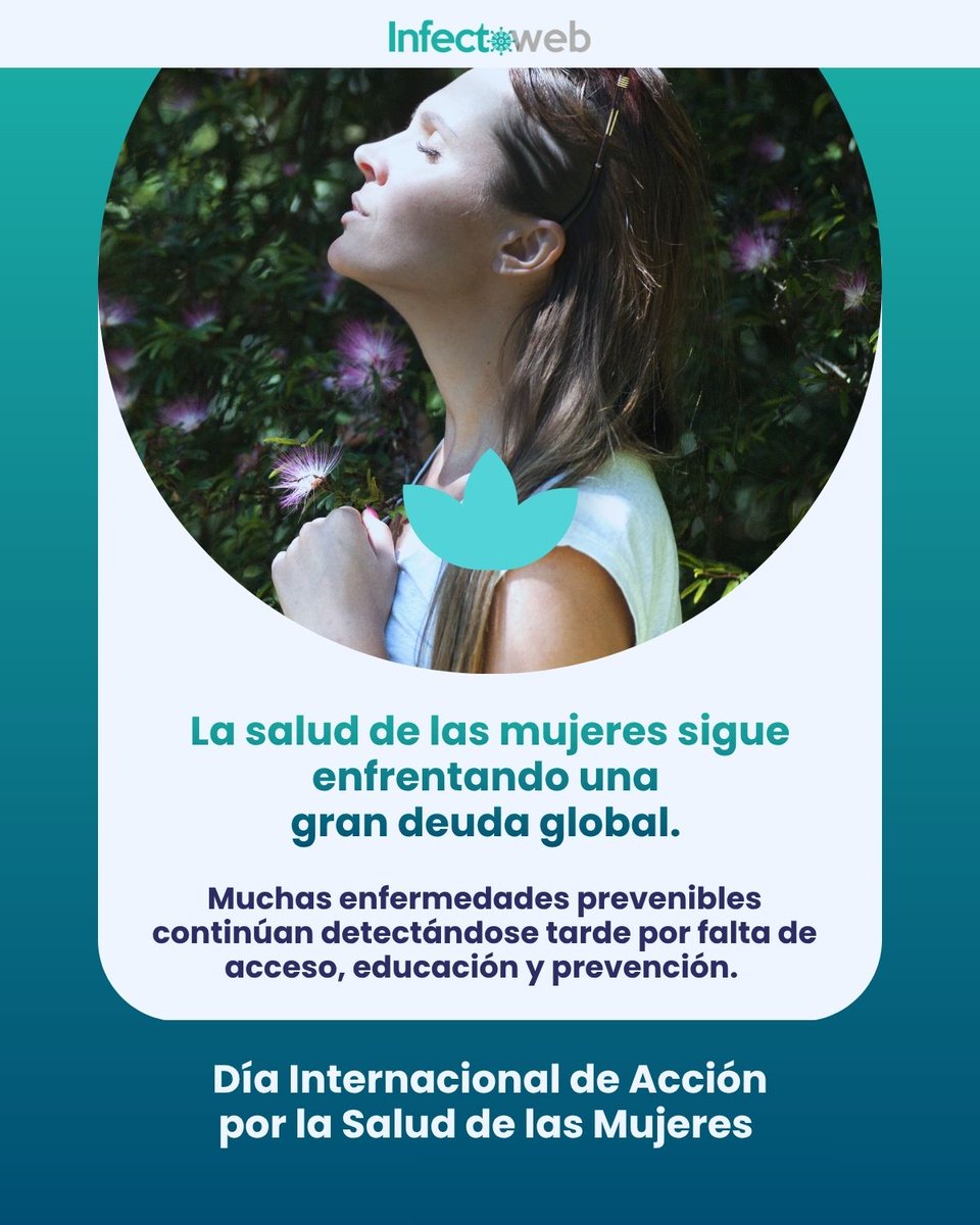 InfectoWeb's tweet photo. #SaludDeLasMujeres Hablar de la salud de las mujeres implica hablar de prevención, acceso, educación y decisiones oportunas. 

Hoy, en el Día Internacional de Acción por la Salud de las Mujeres, el llamado no es solo a generar conciencia, sino a impulsar acciones reales desde todos los espacios del sistema de salud. 

Las cifras siguen mostrando desafíos importantes. Por eso, el rol de los profesionales de la salud es clave, y Para las mujeres, el mensaje también es claro: cuidar de su salud no debe ser la última prioridad. 

La prevención sigue siendo una de las herramientas más poderosas para transformar la salud femenina. 

#SaludPública #ProfesionalesDeLaSalud #EducaciónEnSalud