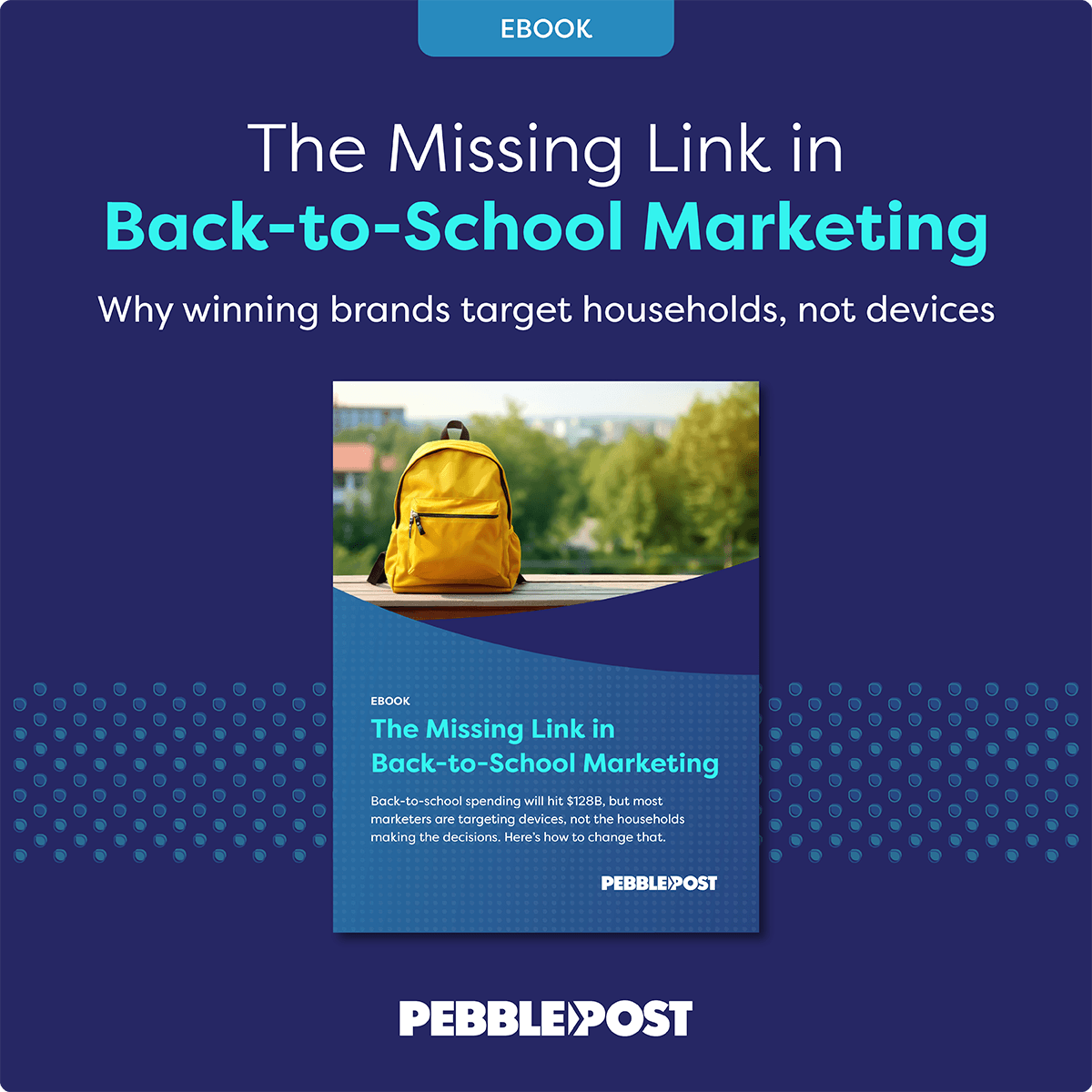 PebblePostPDM's tweet photo. Back-to-school spending is expected to reach $128B, yet most marketers are still targeting devices instead of the households making purchase decisions.

That's a problem when purchase decisions unfold across multiple people, devices, and months.

Our new ebook explores:

📚 Why device-level targeting struggles during long buying cycles

📚 How household identity creates a more durable view of purchase intent

📚 Why transaction data enables stronger targeting and measurement

Get your free copy: https://t.co/2nzvB98EaI

#performancemarketing #marketingstrategy #retailmarketing