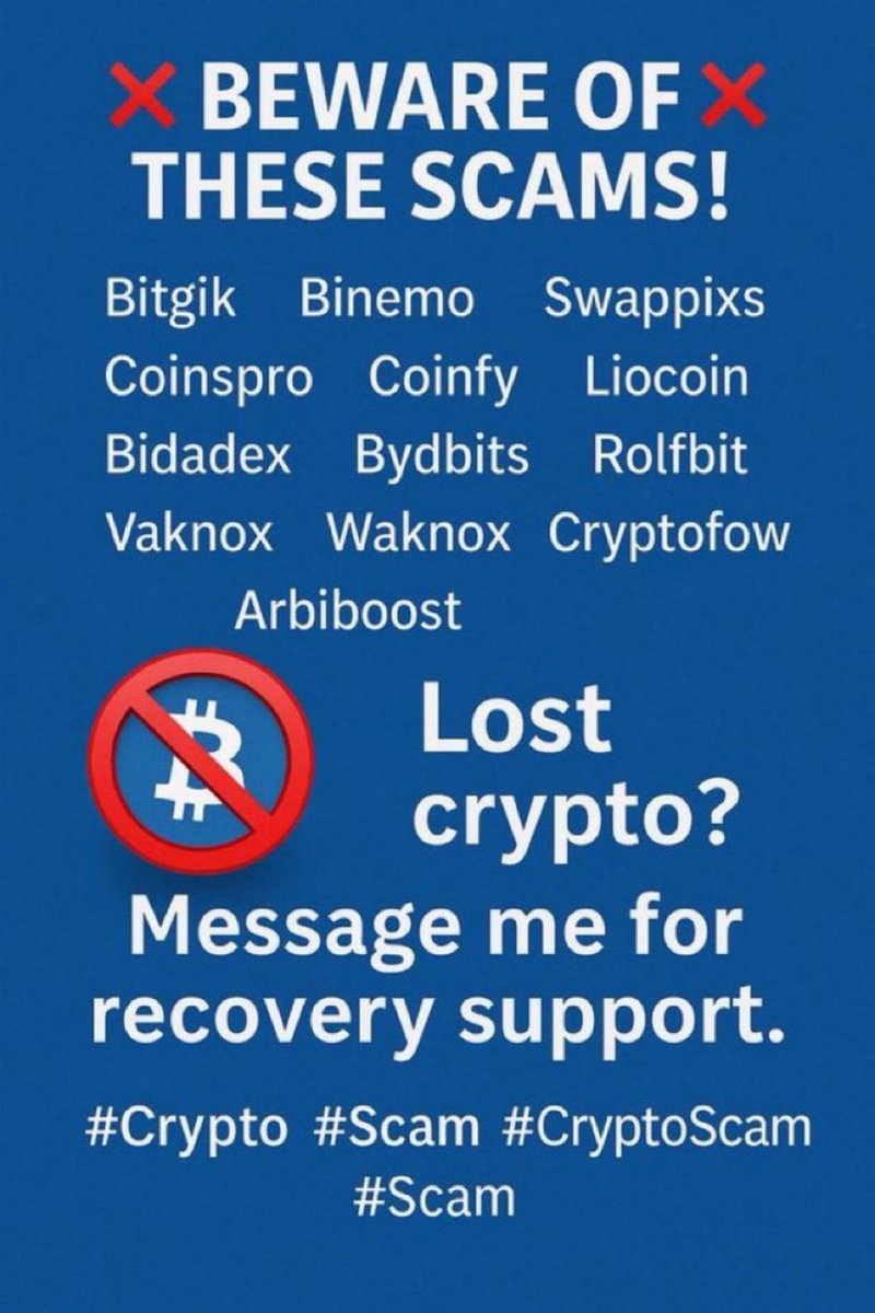 KelvinBradav's tweet photo. SCAM ALERT🚨
Invested in https://t.co/0N8d7hSG6l and can't withdraw. Kindly reach out to me for help to recover your funds.📩
#Bitfelo #Bisoswap #Zirvecoin #Grimecoin #Ducatcoin #Ronedex #Foxesy #Nolitex #DowcoinScam #Osabit #Tolicoin #Plobsi #Coingi #ScamAlert #CryptoScam https://t.co/gZSiGw6o4P