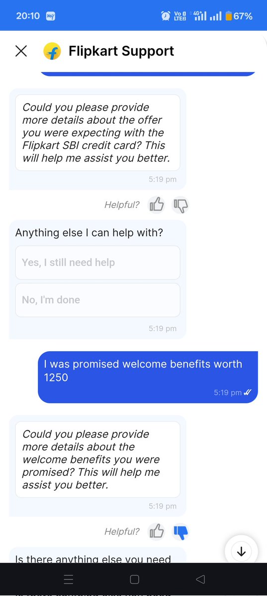 oxy11111's tweet photo. @flipkartsupport @Flipkart @SBICard_Connect Can u see ur chat goes in a loop? Same qs are asked by ur customer help centre again and again https://t.co/qVBF8ZAzAr