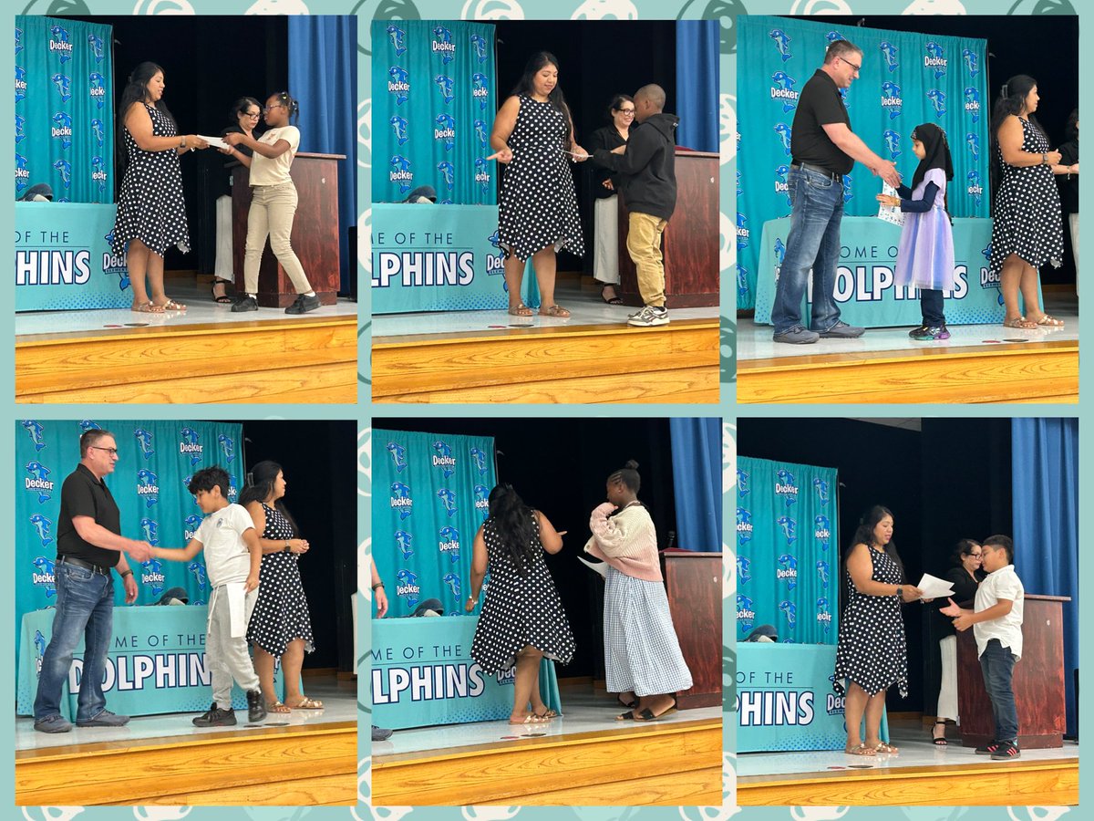 DeckerES's tweet photo. 🎓🐬 Today, we celebrated our amazing 4th-grade Dolphins during their Awards Ceremony! We are so proud of all their hard work, growth, and accomplishments this year. Keep shining, Dolphins! 💙✨ https://t.co/Wpb5CK8jb5