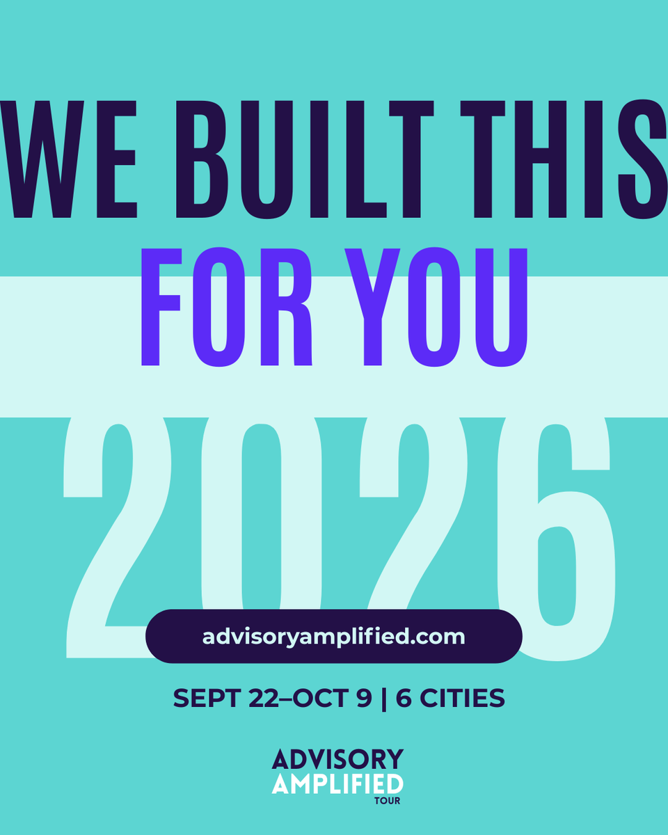 spotlightrep's tweet photo. We’re going on the road with @AdvisoryAmplified. This year's tour is built around three community-driven topics that are at the forefront of firms' minds right now.

Early-bird tickets are only $149; reserve your spot before it's too late.
https://t.co/krmQbbOH8t https://t.co/SSLREMgvTT
