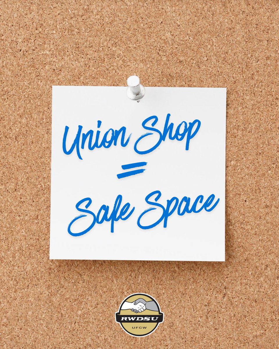 RWDSU's tweet photo. A safe workplace is one where you can be your authentic self. Let's make every shop an RWDSU safe space. 🤝 #UnionValues #RespectAtWork #Solidarity https://t.co/iaBtyIPSfS