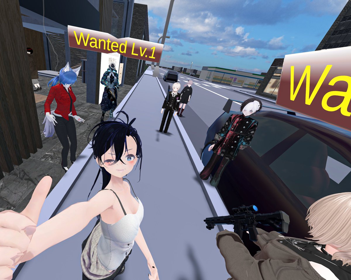 kennzou_f's tweet photo. #VRChat  #VRCWL
ウォ～～～！！！めちゃおもろイベントだｧ～～～！！！
まさかVRChatでここまで"街"を感じられるとは…！

今回は半グレとしてコンビニをしばきにしばき回した！
一緒に回ってくれた人ありがとう～！！ https://t.co/XErL2m2Fjf