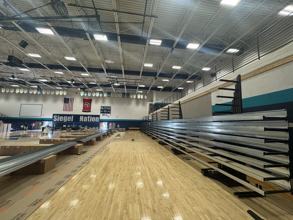 StarsWbb's tweet photo. 🚨New Bleachers are here‼️ 

Because of this, tryouts tomorrow, May 29 will be held from 2-3:30pm in the Aux Gym. 

Enter thru the Main Gym Entrance ⭐️🏀 https://t.co/EqZN8jLRYu