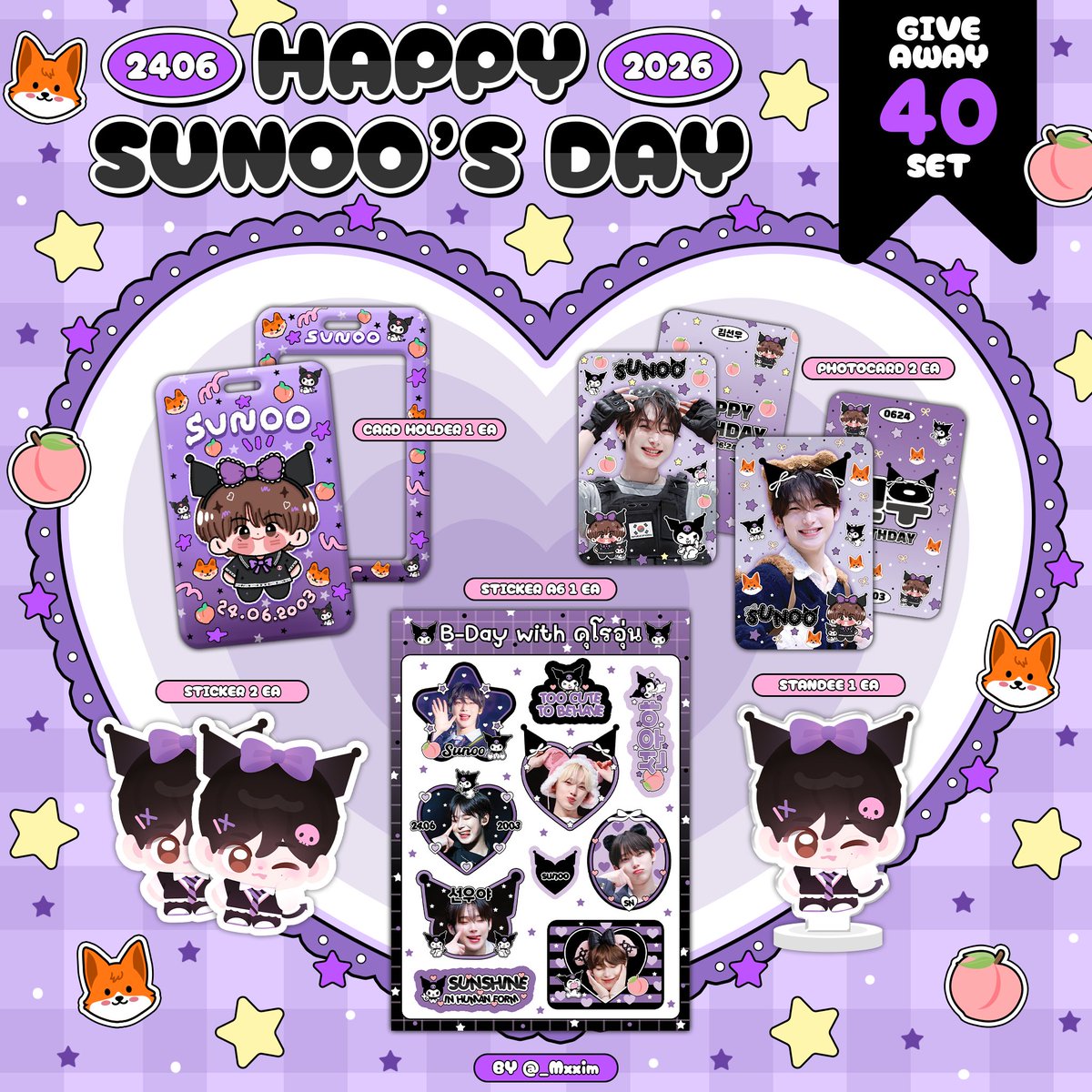_Mxxim's tweet photo. ˗ˏˋ꒰ 𝐏𝐥𝐬 𝐫𝐭. ꒱ Giveaway Sunoo’s day 🎂 

♡ รีโพสนี้ + เขียนอวยพรวันเกิด + แนบรูปน้องที่ชอบ
♡ ติดแท็ก #HAPPYSUNOODAY
♡ สงวนสิทธิ์ให้เอนจีนที่ไม่หยิกหลังเด็กๆเท่านั้น
♡ สุ่มเลือกเจอฟลว ใส่ของเพิ่ม
♡ ปณ 30 set + cafe 10 set *exchange only

🗓️ ปิดเมนชั่นวันที่ 23/06 เวลา 23:59
📢 ประกาศผู้โชคดี 24/06 เวลา 20:00
🚚 shipping 45฿ 

ขออนุญาตใช้แท็กค่ะ 🙇🏻‍♀️
#ตลาดนัดenhypen #ตลาดนัดเอนไฮเพน