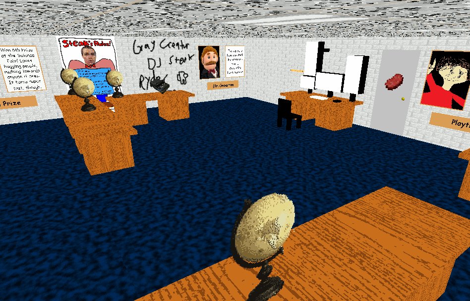 MCMicDrop_'s tweet photo. Cheetodi's crunchhouse: Steak's streaming room

Steak spawns in this room, and he brings and detains the player here every time they get caught breaking a rule

The player can also see a compilation of Steak's little sister getting grounded on the computer for some odd reason https://t.co/C2DL2ZC2ra