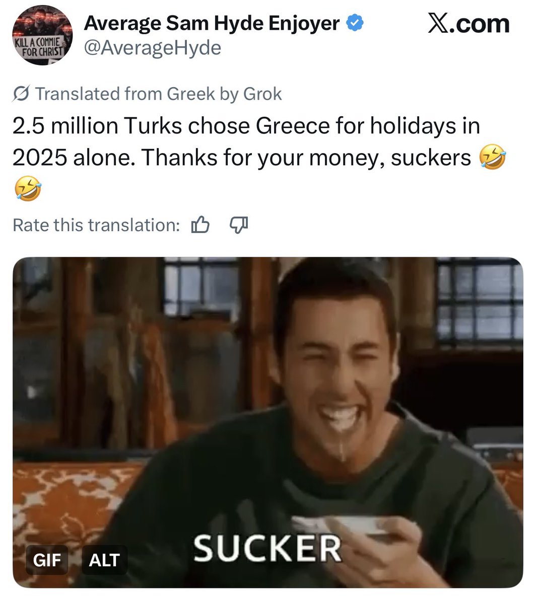 43500ft's tweet photo. @bulut_sazak @orhanaydin6 Yunanlar sucker diyerek dalga geciyor 🤣 https://t.co/xpURsldrMn